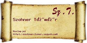 Szohner Tömör névjegykártya